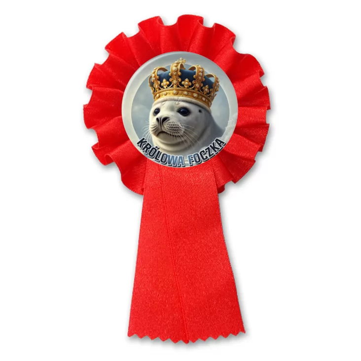 przypinka kotylion Królowa Foczka