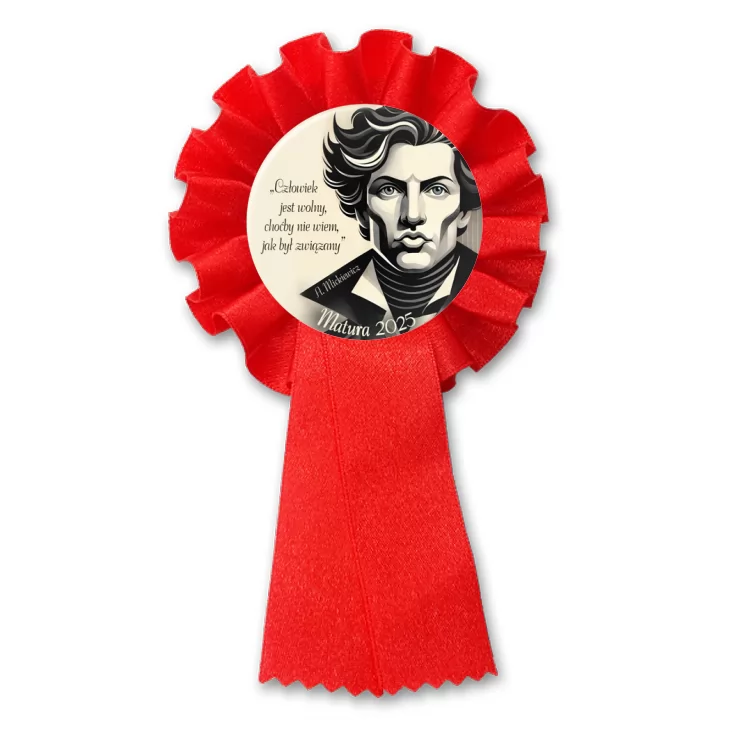 przypinka kotylion Mickiewicz jako sigma male Matura