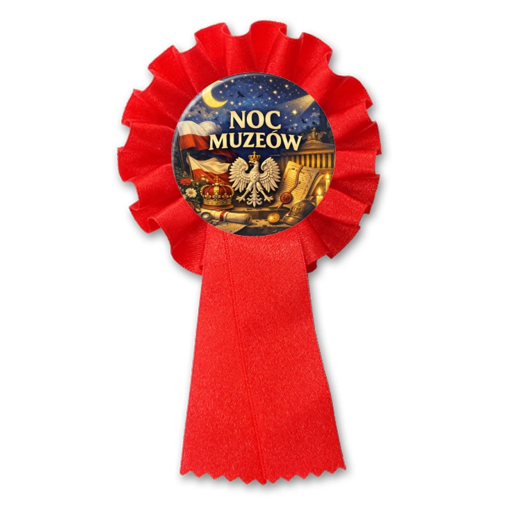 przypinka kotylion Noc Muzeów - symbole narodowe