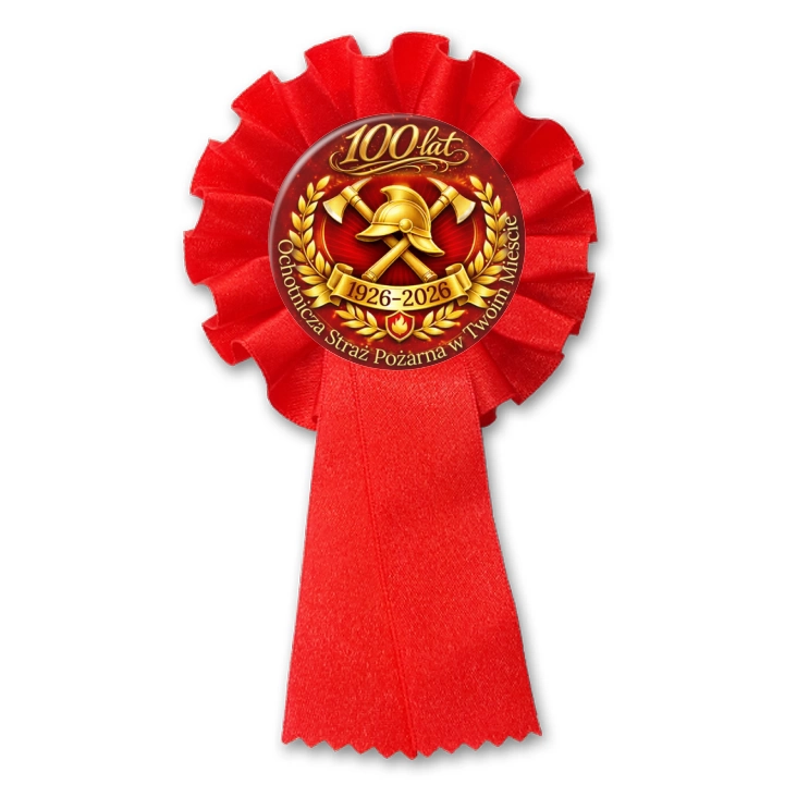 przypinka kotylion Ochotnicza Straż Pożarna w Twoim Mieście
