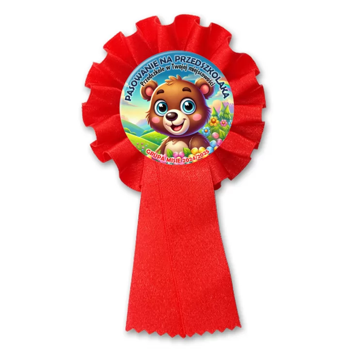 przypinka kotylion Pasowanie na przedszkolaka grupa Misie