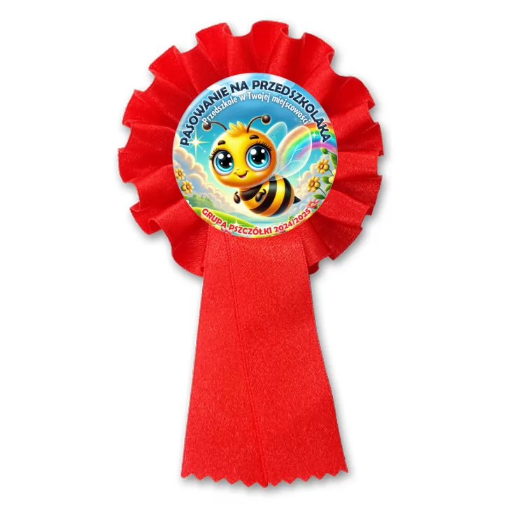 przypinka kotylion Pasowanie na przedszkolaka grupa Pszczółki