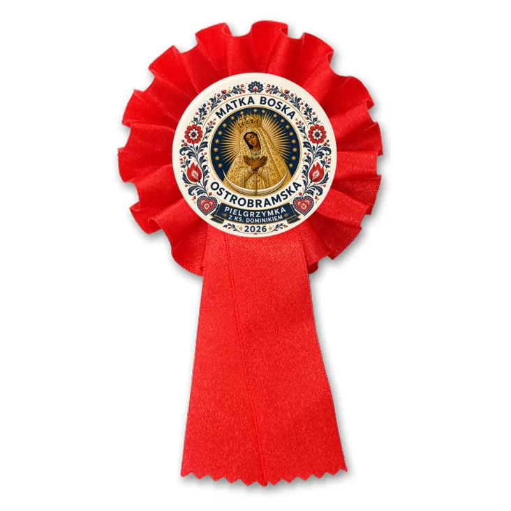 przypinka kotylion Pielgrzymka do Matki Boskiej Ostrobramskiej