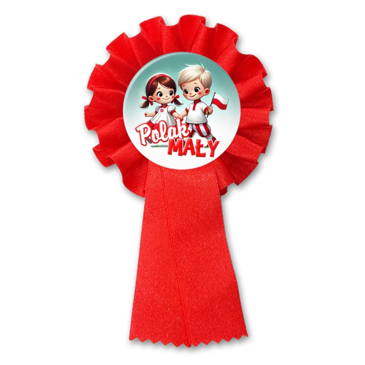 przypinka kotylion Polak Mały chłopiec i dziewczynka