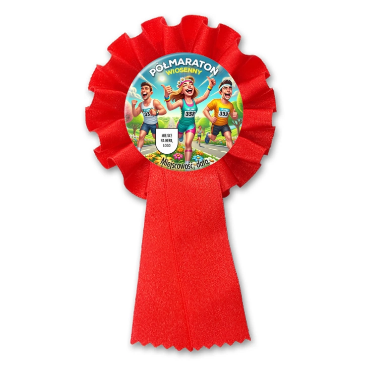 przypinka kotylion Półmaraton wiosenny