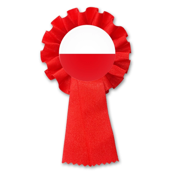 przypinka kotylion Polska biało-czerwona flaga