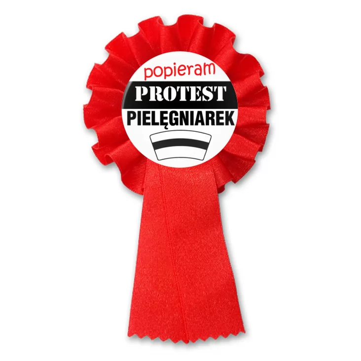 przypinka kotylion Popieram protest pielęgniarek