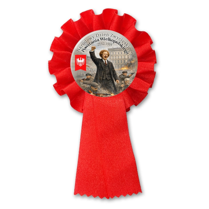 przypinka kotylion Powstanie Wielkopolskie Ignacy Jan Paderewski z powstańcami