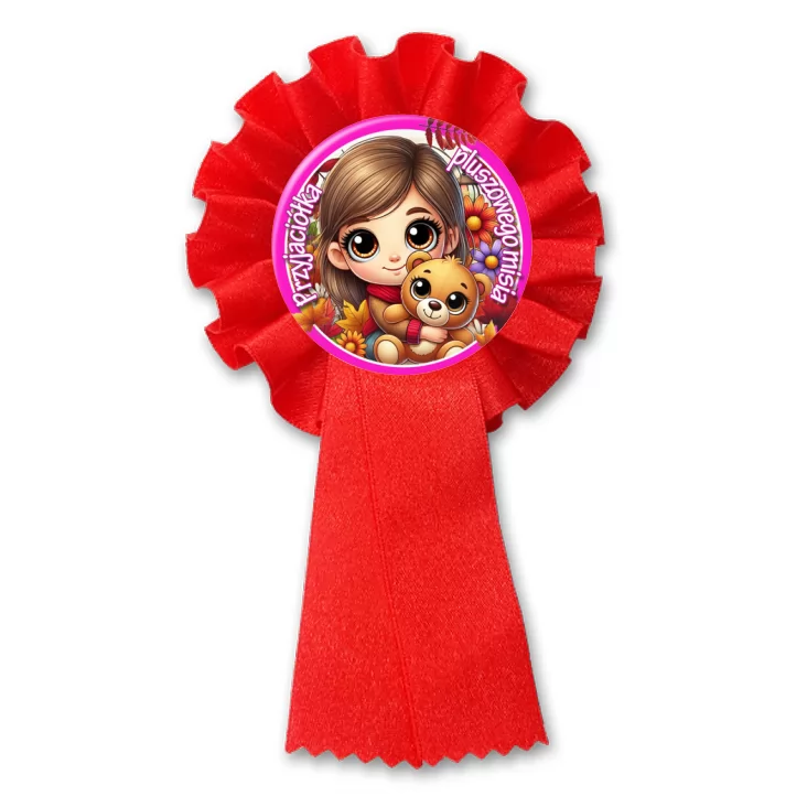 przypinka kotylion Przyjaciółka pluszowego misia