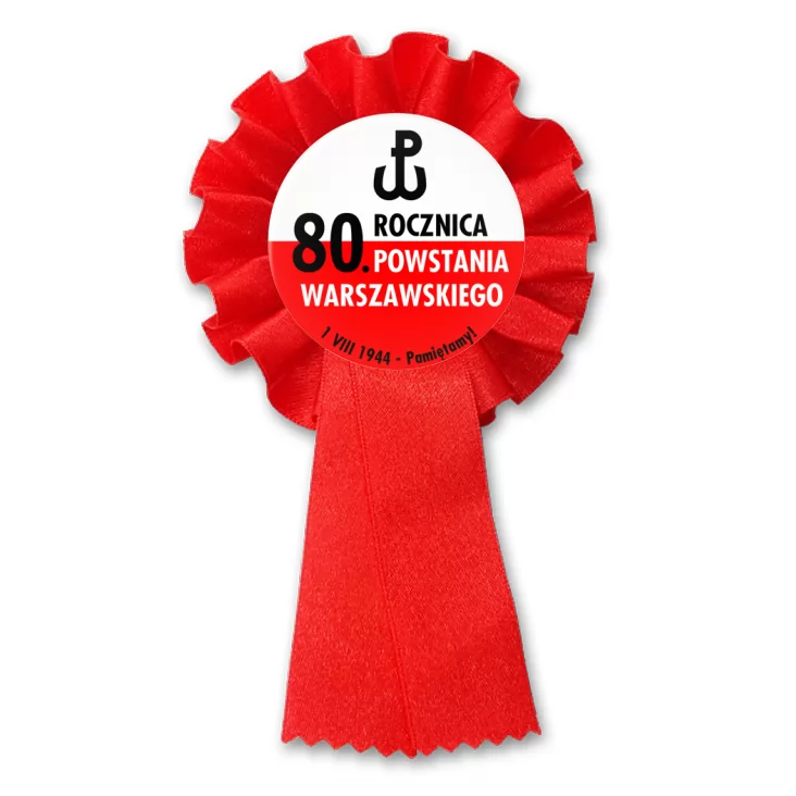 przypinka kotylion 80. rocznica Powstania Warszawskiego
