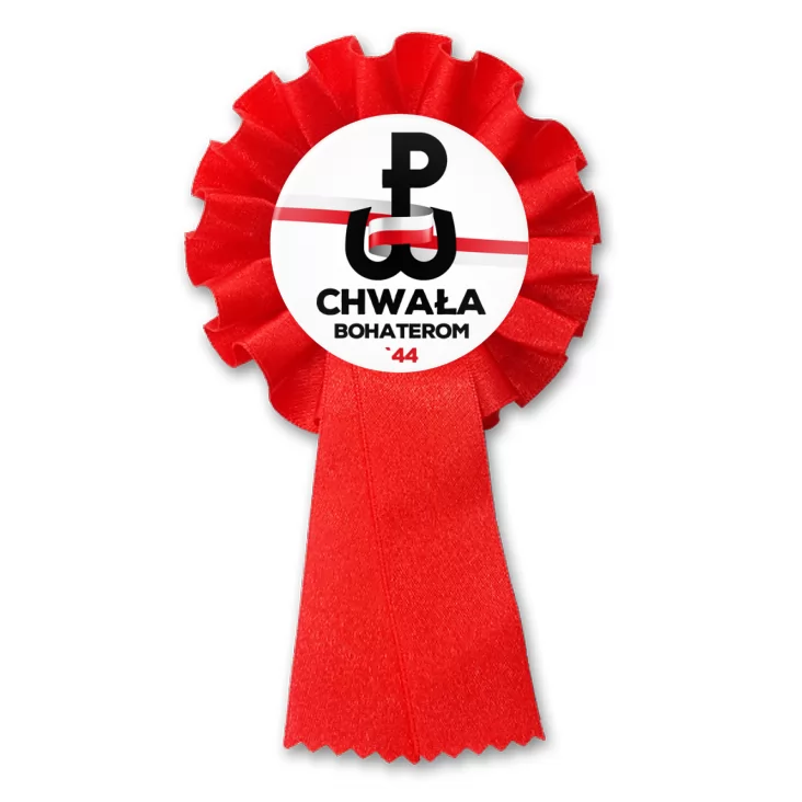 przypinka kotylion Chwała Bohaterom Powstania Warszawskiego