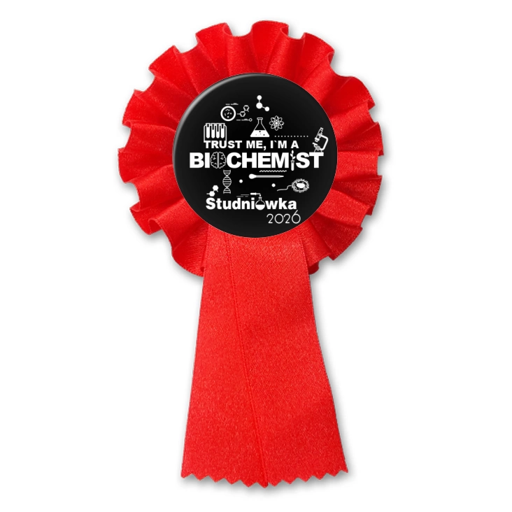 przypinka kotylion Studniówka trust me I am biochemist