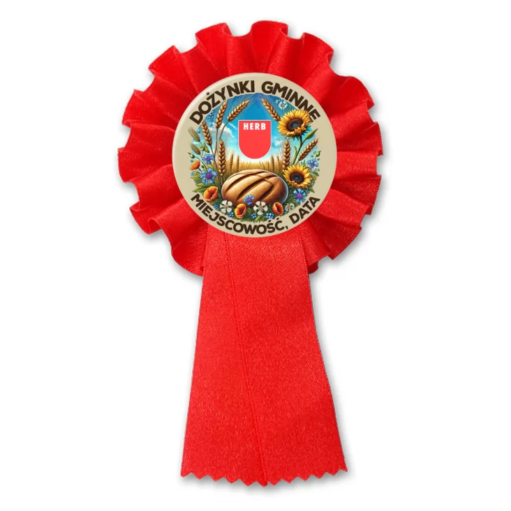przypinka kotylion Dożynki z herbem