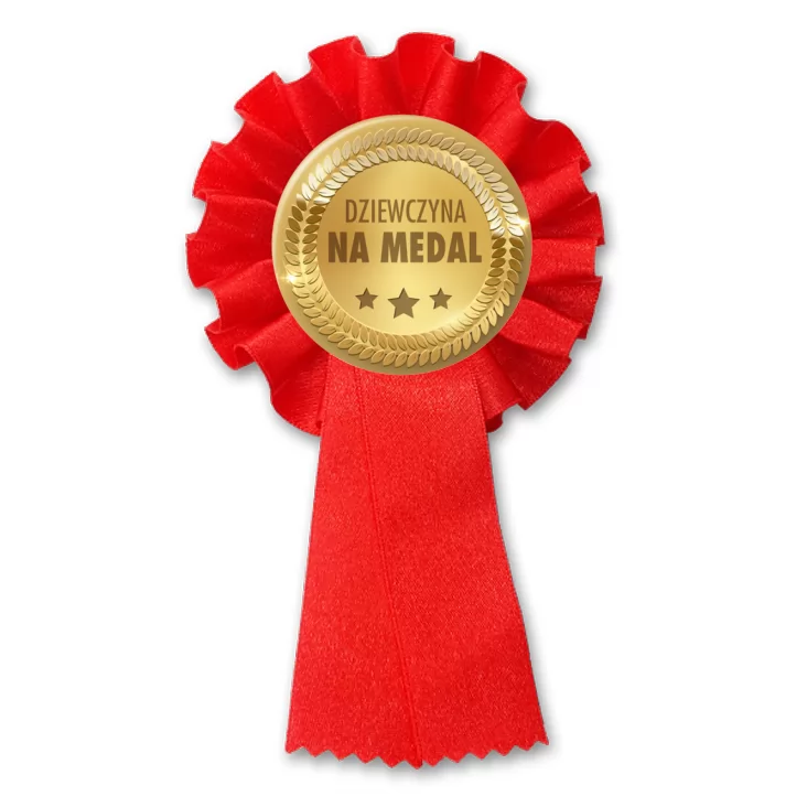 przypinka kotylion Dziewczyna na medal