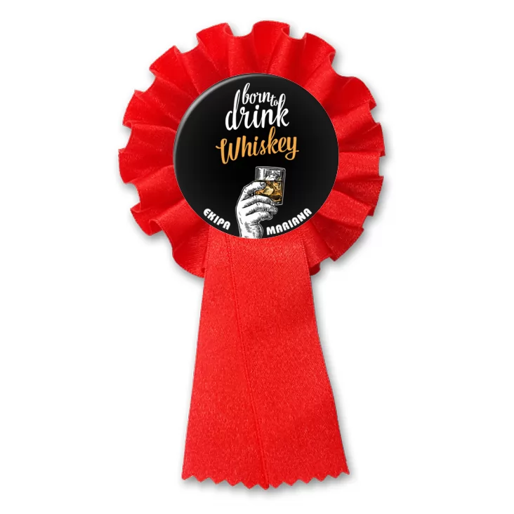 przypinka kotylion Ekipa Mariana Born to drink whiskey