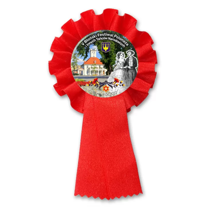 przypinka kotylion Festiwal Poloneza i Innych Tańców Narodowych Błonie 2022