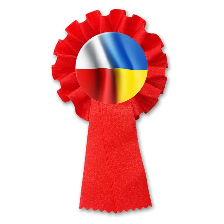 przypinka kotylion Flagi Polska Ukraina
