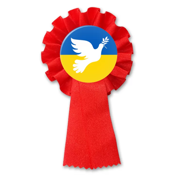 przypinka kotylion Gołąb pokoju Ukraina