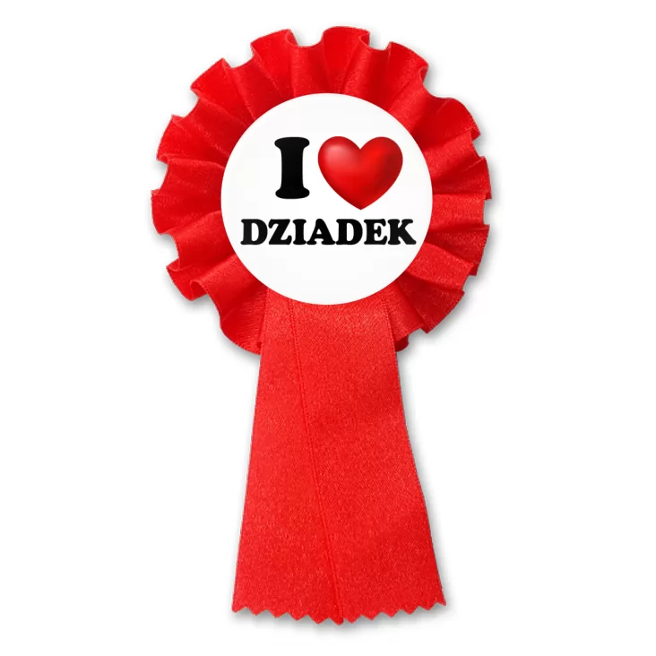 przypinka kotylion I love dziadek