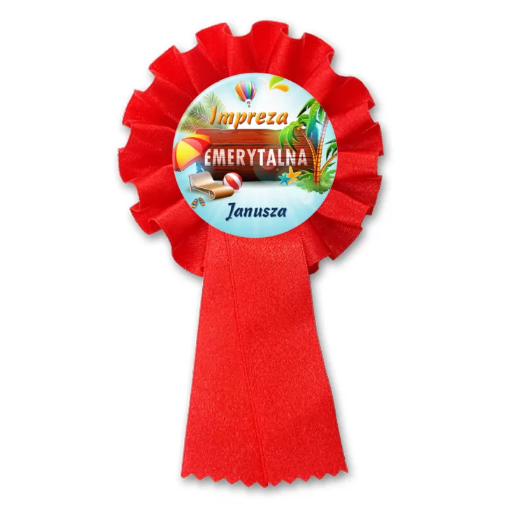 przypinka kotylion Impreza emerytalna