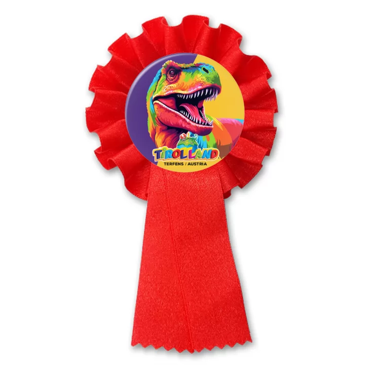 przypinka kotylion Kolorowy tyranozaur Tirolland