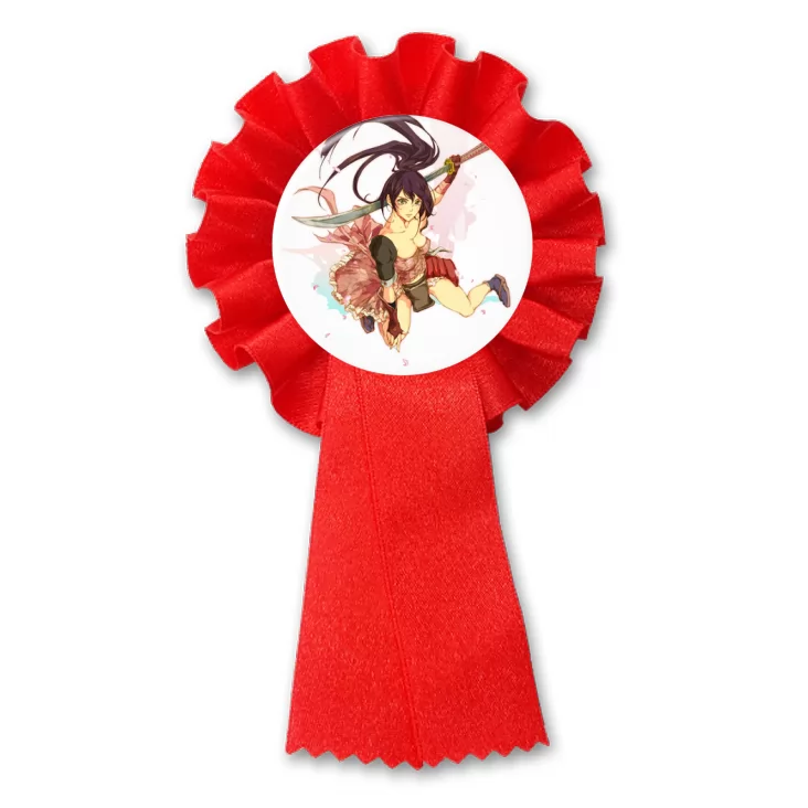 przypinka kotylion Manga kobieta samurai