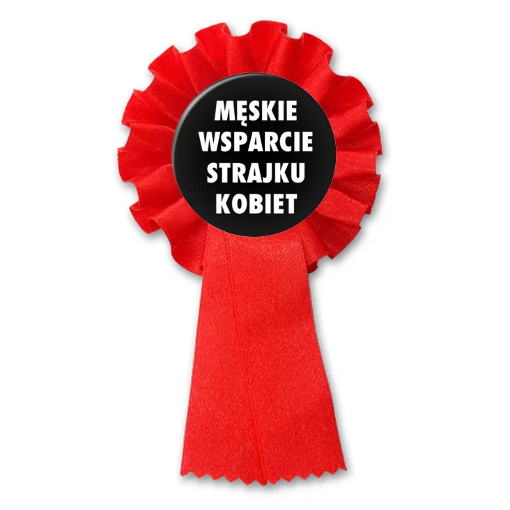 przypinka kotylion Męskie wsparcie strajku kobiet