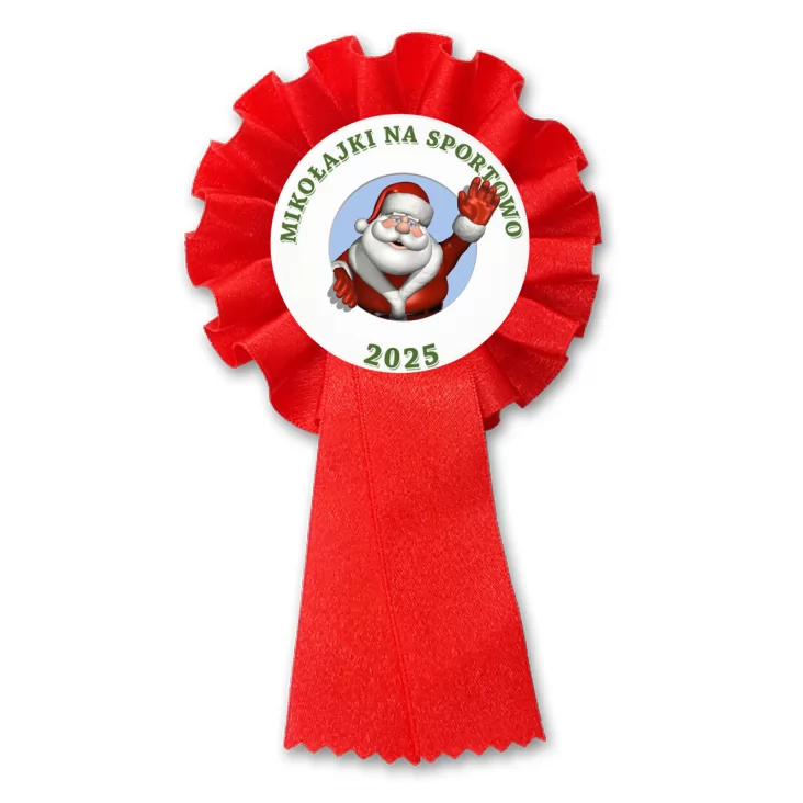 przypinka kotylion Mikołajki na sportowo