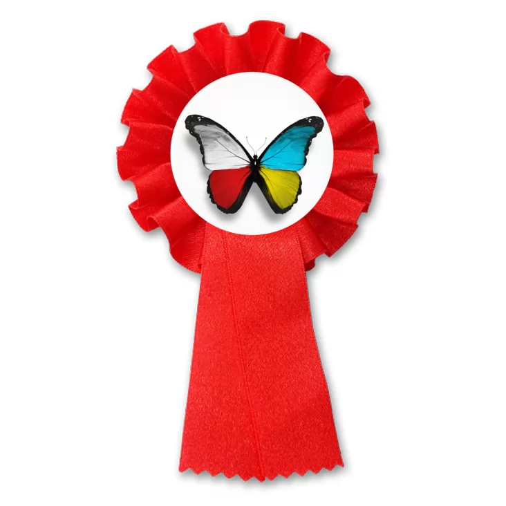 przypinka kotylion Motyl Polska-Ukraina