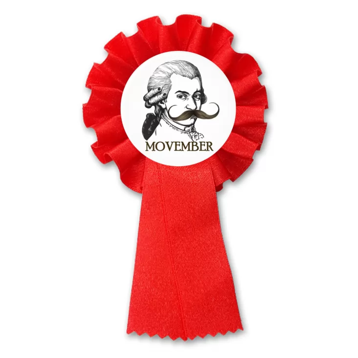 przypinka kotylion Movember Mozart
