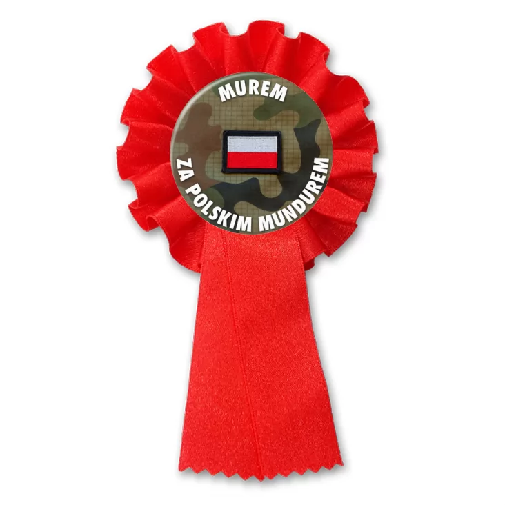 przypinka kotylion Murem za polskim mundurem Moro