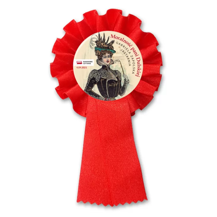 przypinka kotylion Narodowe Czytanie Jastarnia