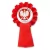 kotylion czerwony