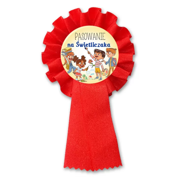 przypinka kotylion Pasowanie na Świetliczaka