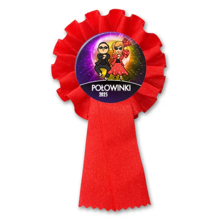 przypinka kotylion Połowinki Gangnam style