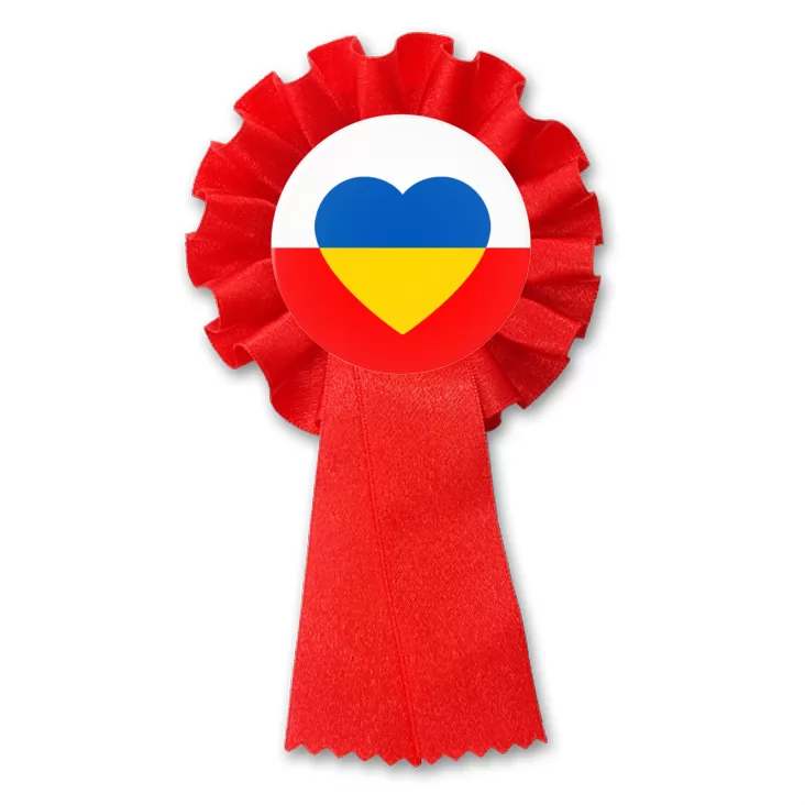 przypinka kotylion Polska wspiera Ukrainę