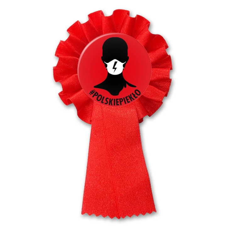 przypinka kotylion Polskie piekło