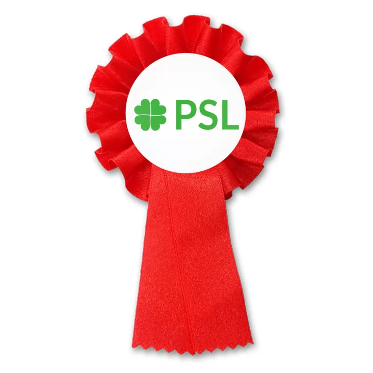 przypinka kotylion Polskie Stronnictwo Ludowe PSL