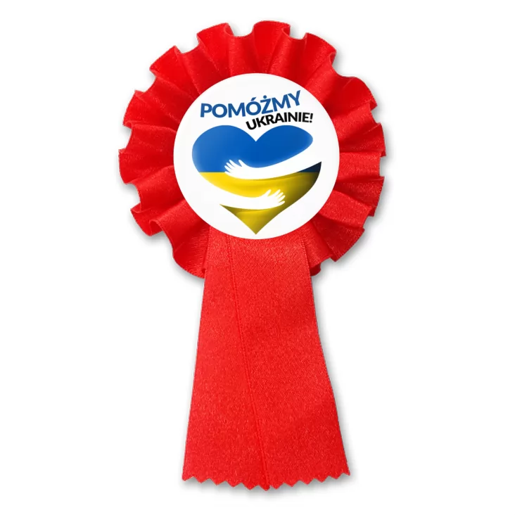 przypinka kotylion Pomóżmy Ukrainie