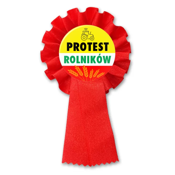 przypinka kotylion Protest rolników