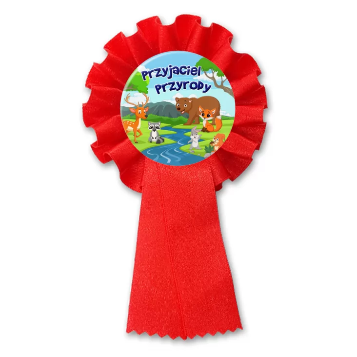 przypinka kotylion Przyjaciel przyrody Dzień Ziemi zwierzęta leśne