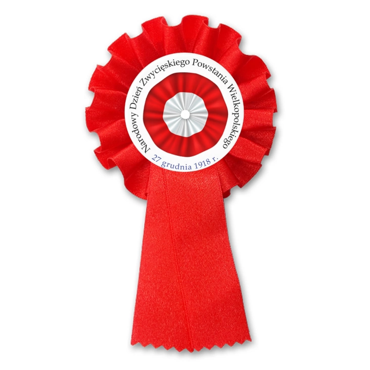 przypinka kotylion Rozeta Narodowy Dzień Zwycięskiego Powstania Wielkopolskiego