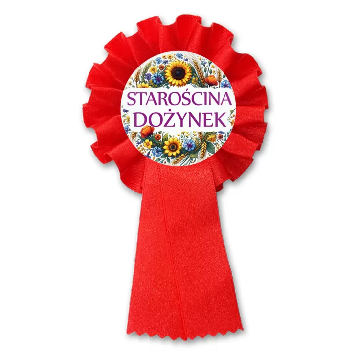 przypinka kotylion Starościna dożynek kwiaty polne