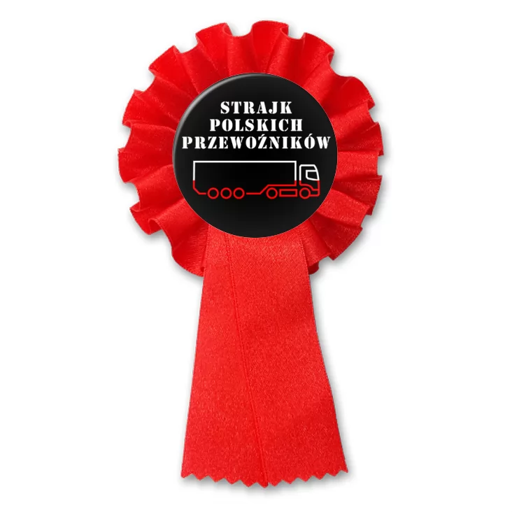 przypinka kotylion Strajk Polskich Przewoźników