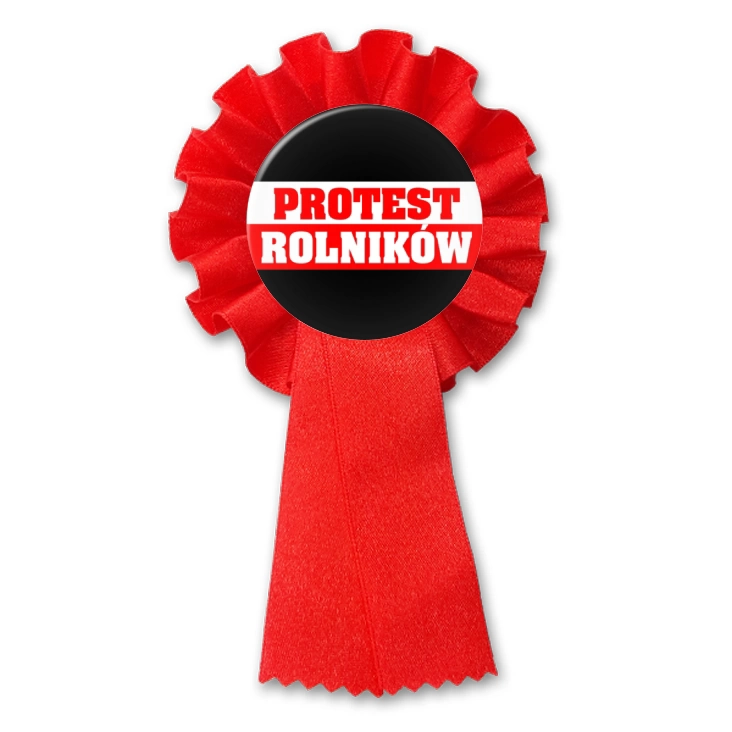 przypinka kotylion Strajk rolników
