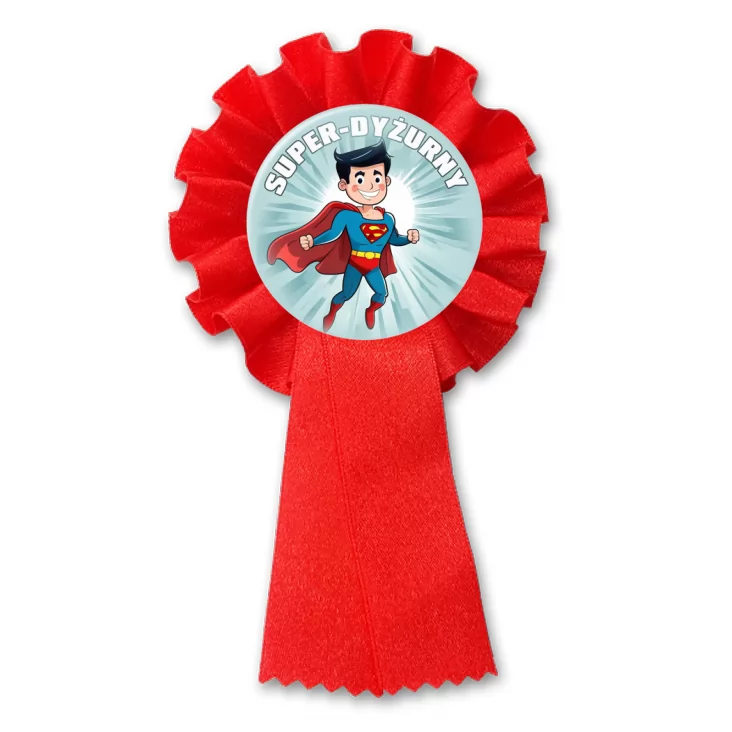 przypinka kotylion Super dyżurny latający Superman