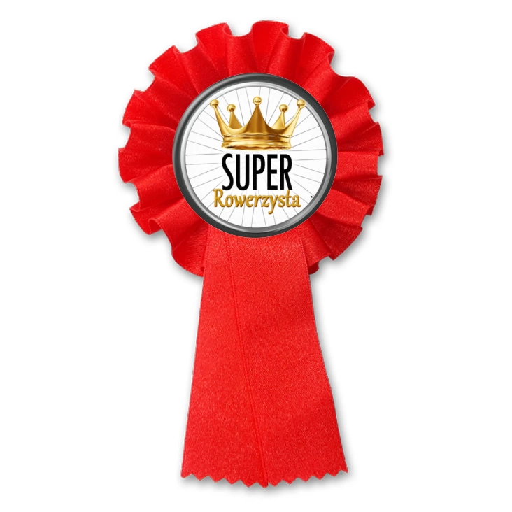 przypinka kotylion Super rowerzysta