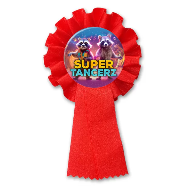 przypinka kotylion Super tancerz szop Pedro