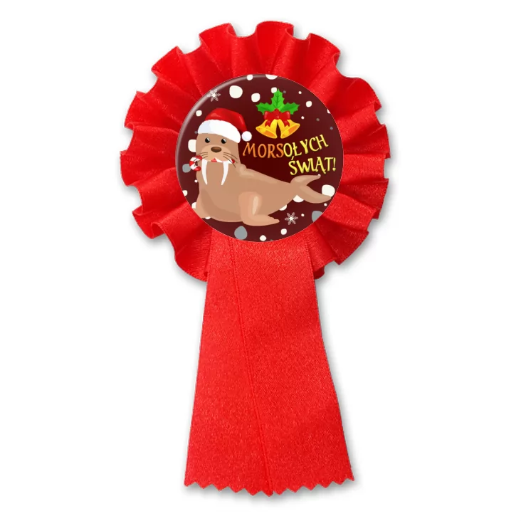 przypinka kotylion Świąteczny mors
