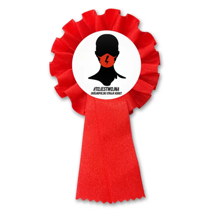 przypinka kotylion To jest wojna Strajk kobiet